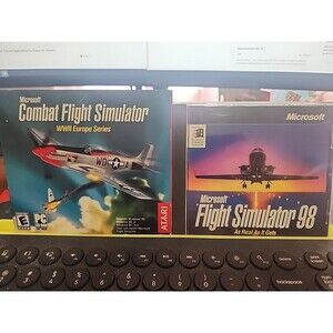 Microsoft Combat Flight Simulator WWII Europe Series PC CD w/ Flight Sim 98